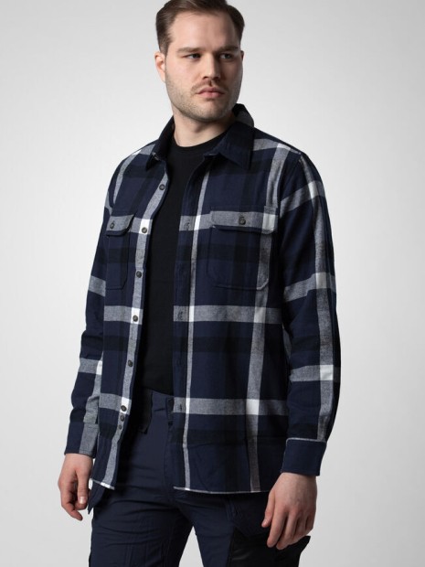 Chemises à personnaliser PROJOB 5212 CHEMISE FLANELLE navy check