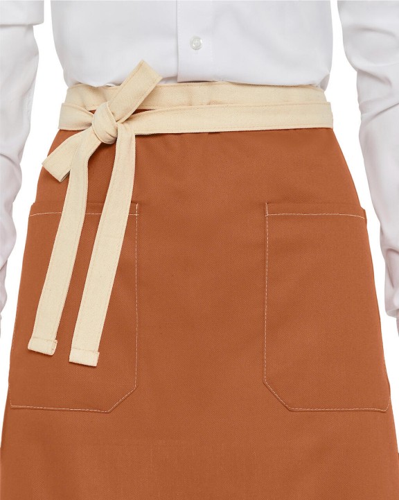 SG CLOTHING SANTORINI - Contrasted Bistro Apron with Pocket Schürze personalisierbar