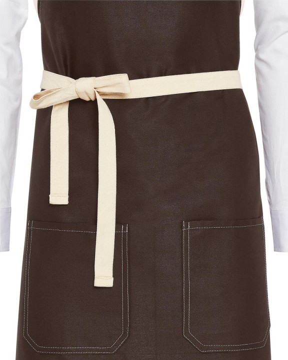Schort SG CLOTHING SANTORINI - Contrasted Bib Apron with Pocket voor bedrukking &amp; borduring