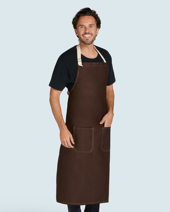 Tablier personnalisable SG CLOTHING SANTORINI - Contrasted Bib Apron with Pocket