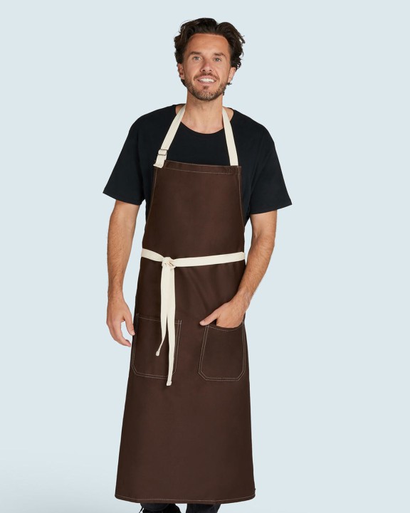 Tablier personnalisable SG CLOTHING SANTORINI - Contrasted Bib Apron with Pocket