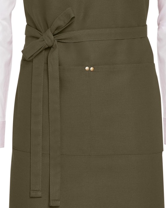 Tablier personnalisable SG CLOTHING PROVENCE - Crossover Eyelets Bib Apron with Pocket