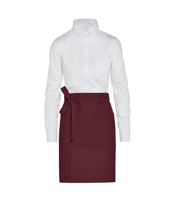 SG CLOTHING BRUSSELS - Short Recycled Bistro Apron with Pocket Schürze personalisierbar