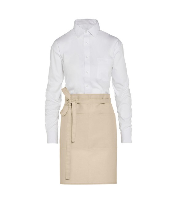 SG CLOTHING BRUSSELS - Short Recycled Bistro Apron with Pocket Schürze personalisierbar