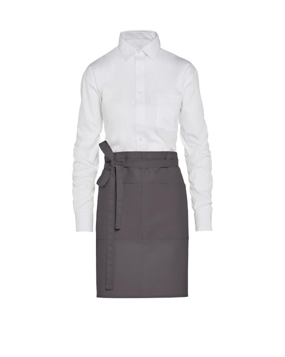 SG CLOTHING BRUSSELS - Short Recycled Bistro Apron with Pocket Schürze personalisierbar