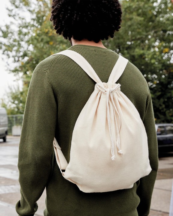 SG CLOTHING Canvas Backpack Straps and Drawstring Tasche personalisierbar