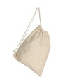 SG CLOTHING Cotton Backpack Single Drawstring NATURAL personnalisable