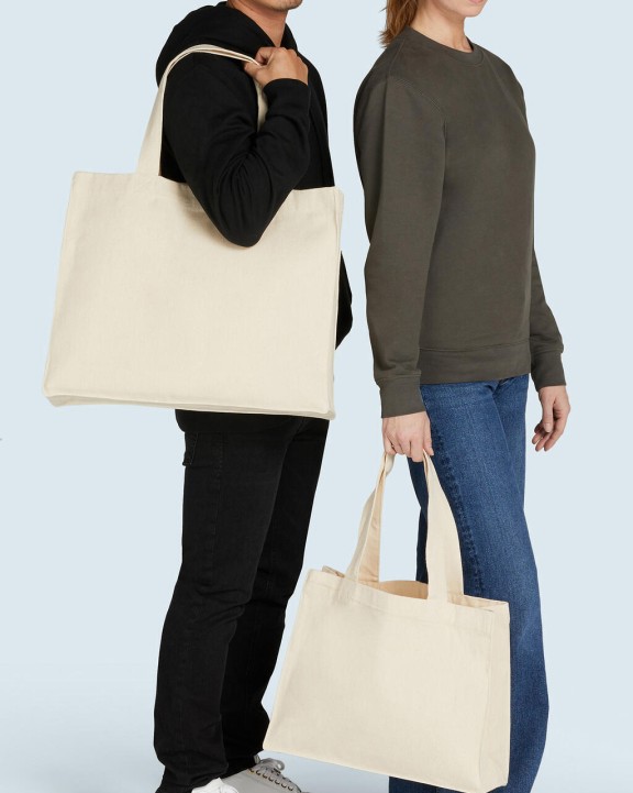 SG CLOTHING Canvas Wide Shopper with Fold LH Tasche personalisierbar