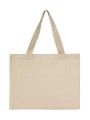 SG CLOTHING Canvas Wide Shopper with Fold LH NATURAL personnalisable