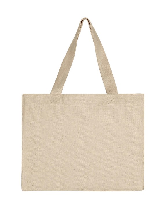 SG CLOTHING Canvas Wide Shopper with Fold LH Tasche personalisierbar