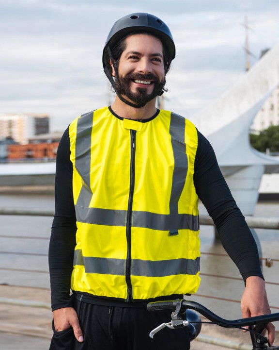 Fluohesje KORNTEX Hi-Vis Biker Vest "Schleiz" voor bedrukking &amp; borduring