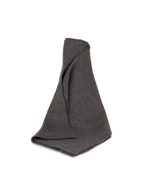 K-UP Écharpe à maille côtelée cement grey heather personnalisable