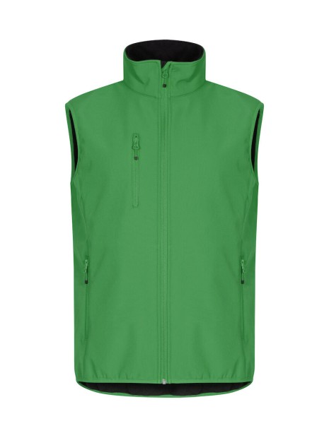 CLIQUE Classic Softshell Vest vert pomme personnalisable