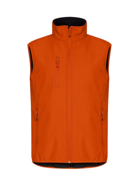 CLIQUE Classic Softshell Vest blood orange personnalisable