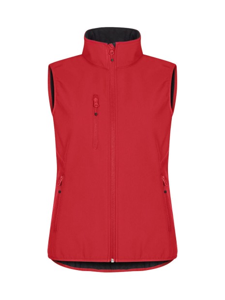 CLIQUE Classic Softshell Vest Women rouge personnalisable