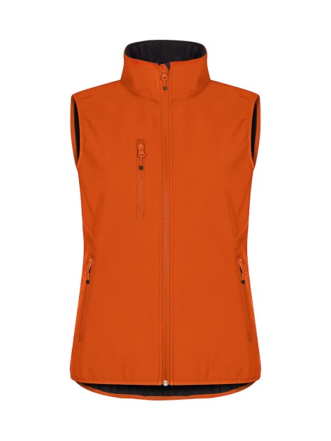 CLIQUE Classic Softshell Vest Women blood orange personnalisable