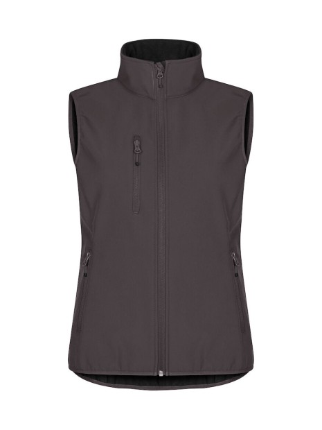 CLIQUE Classic Softshell Vest Women dark grey personnalisable