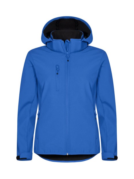 CLIQUE Classic Softshell Hoody Women bleu royal personnalisable