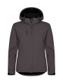CLIQUE Classic Softshell Hoody Women dark grey personnalisable