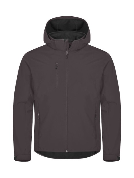 CLIQUE Classic Softshell Hoody dark grey personnalisable