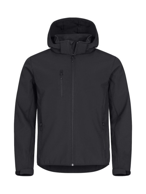 CLIQUE Classic Softshell Hoody noir personnalisable