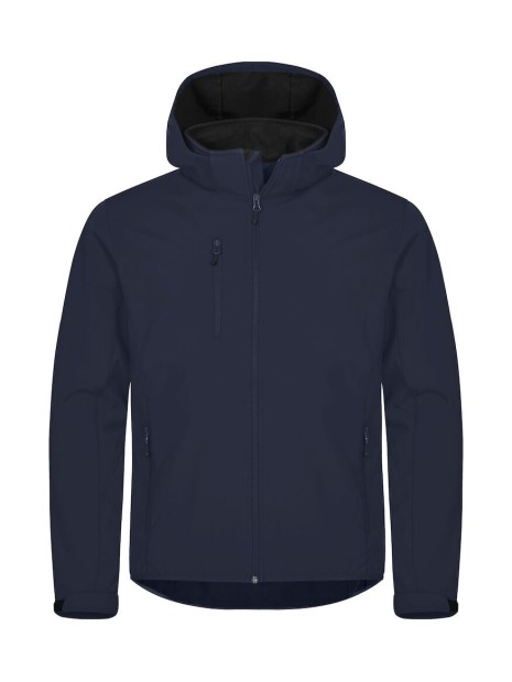 CLIQUE Classic Softshell Hoody Blue Navy personnalisable