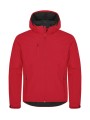 CLIQUE Classic Softshell Hoody rouge personnalisable