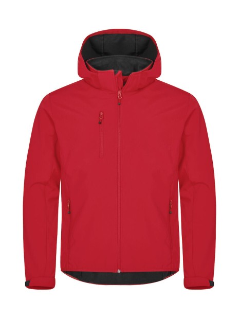 CLIQUE Classic Softshell Hoody rouge personnalisable