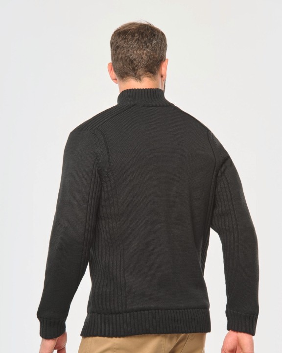 Pull personnalisable WK. DESIGNED TO WORK Cardigan doublé polaire homme