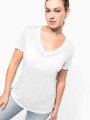 T-Shirts à personnaliser KARIBAN T-shirt Lyocell TENCEL™ col V manches courtes femme 