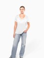 T-Shirts à personnaliser KARIBAN T-shirt Lyocell TENCEL™ col V manches courtes femme 