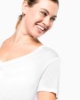T-shirt personnalisable KARIBAN T-shirt Lyocell TENCEL™ col V manches courtes femme