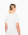 T-shirt personnalisable KARIBAN T-shirt Lyocell TENCEL™ col V manches courtes femme