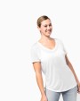 T-shirt personnalisable KARIBAN T-shirt Lyocell TENCEL™ col V manches courtes femme