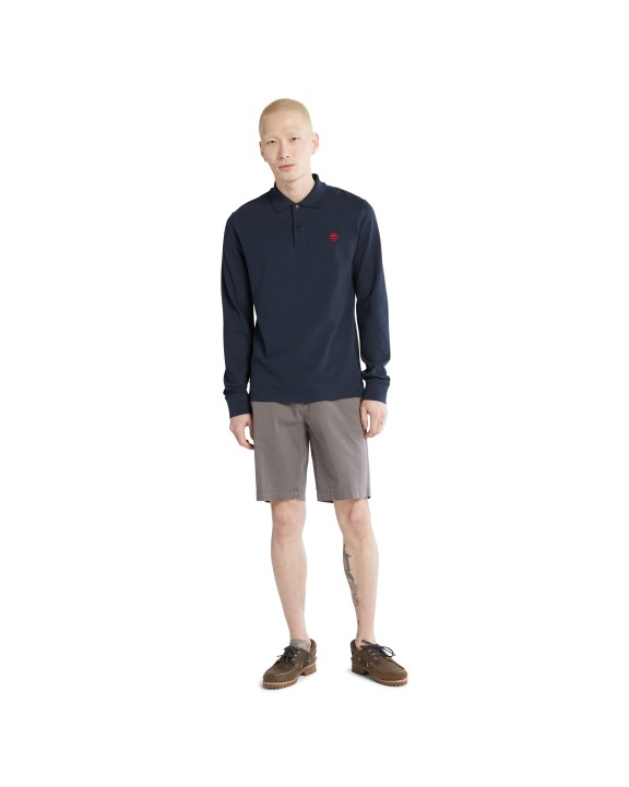 TIMBERLAND PRO Polo LS Piqué Slim Poloshirt personalisierbar