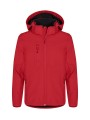 CLIQUE Classic Softshell Jacket Junior rouge personnalisable