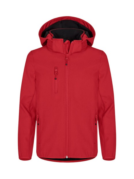 CLIQUE Classic Softshell Jacket Junior rouge personnalisable