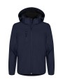 CLIQUE Classic Softshell Jacket Junior bleu foncé personnalisable