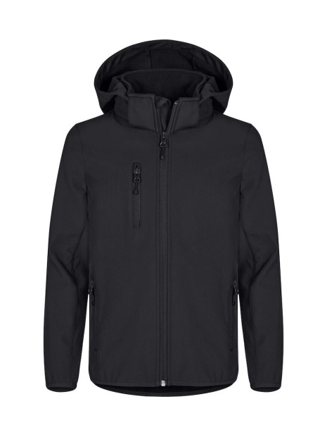 CLIQUE Classic Softshell Jacket Junior noir personnalisable