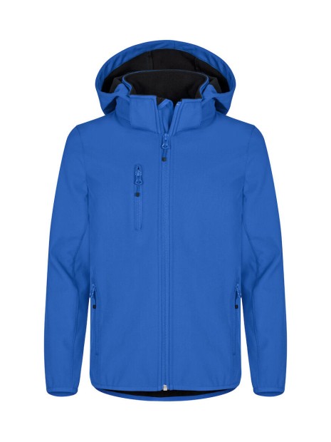 CLIQUE Classic Softshell Jacket Junior bleu royal personnalisable