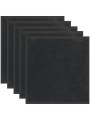 KARIBAN Serviettes d'invité 30 x 30 cm - Lot de 5 serviettes dark grey personnalisable
