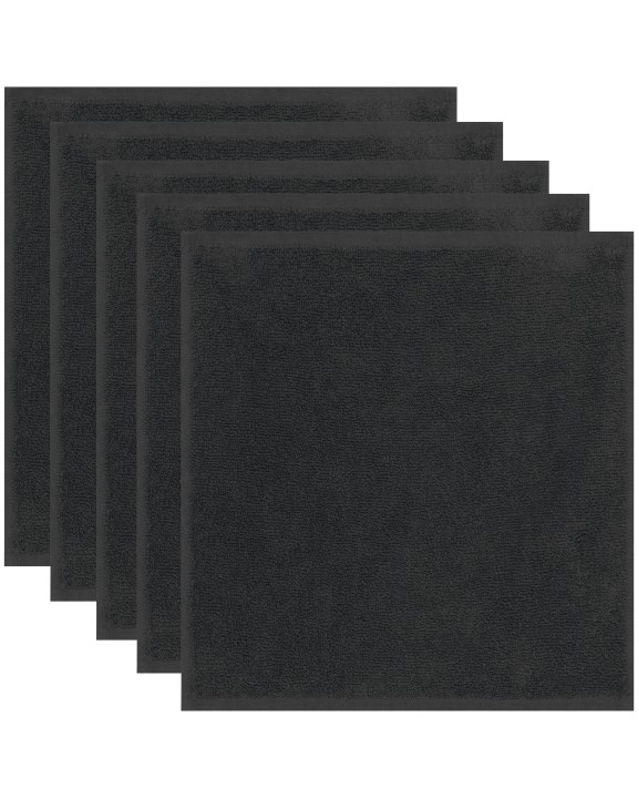 KARIBAN Gästehandtuch 30 x 30 cm – Set von 5 Handtüchern Bad Artikel personalisierbar
