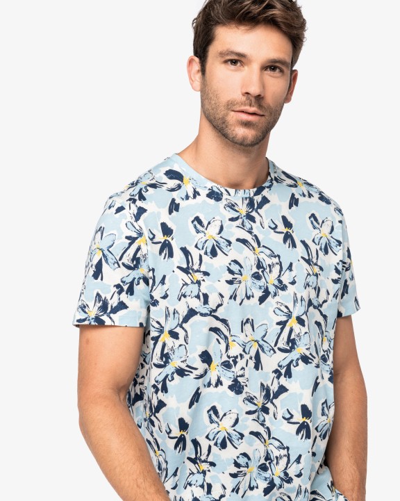 T-shirt personnalisable NATIVE SPIRIT T-shirt écoresponsable imprimé tropical homme