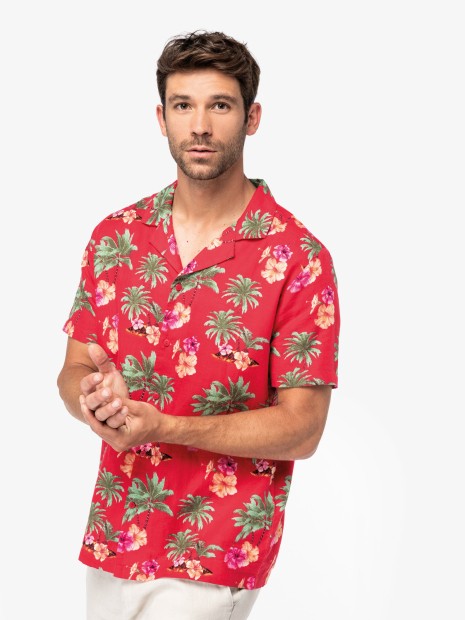 Chemises à personnaliser NATIVE SPIRIT Chemise écoresponsable imprimé hawaïen homme 