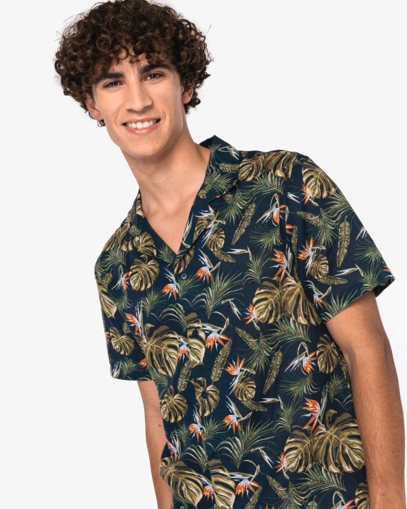 Chemise personnalisable NATIVE SPIRIT Chemise écoresponsable imprimé hawaïen homme