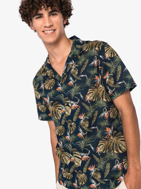 Chemises à personnaliser NATIVE SPIRIT Chemise écoresponsable imprimé hawaïen homme 