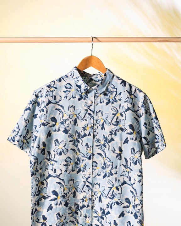 Chemise personnalisable NATIVE SPIRIT Chemise écoresponsable imprimé végétal homme
