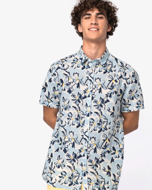 Chemise personnalisable NATIVE SPIRIT Chemise écoresponsable imprimé végétal homme