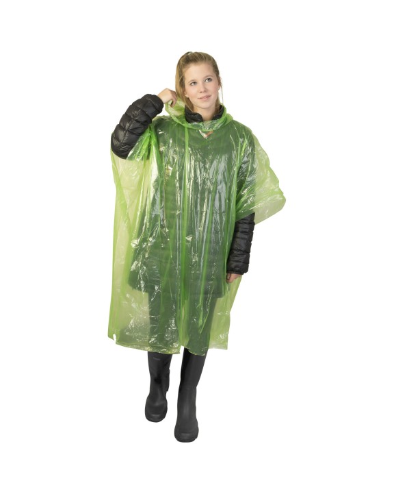 Jas 4DO Ziva wegwerp regenponcho met opbergtasje voor bedrukking &amp; borduring