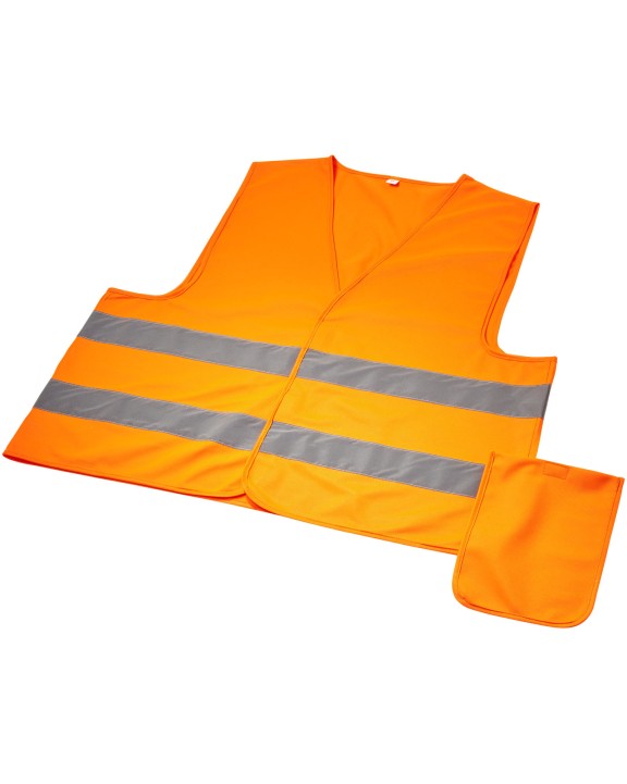 Fluohesje 4DO RFX™ Watch-out veiligheidsvest met hoes voor professioneel gebruik voor bedrukking &amp; borduring